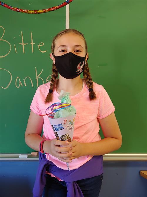 German student with Schultüten